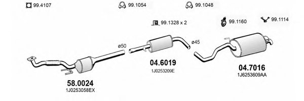 ASSO ART2296 Exhaust System